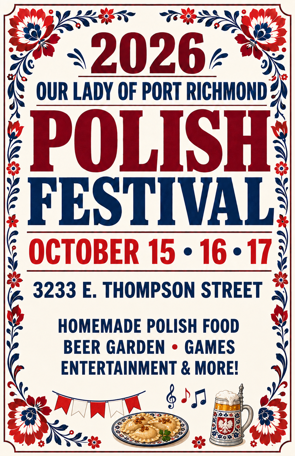 A flyer for the Polish Festival